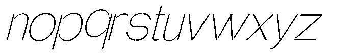 Glagent Stencil Extra Light Semi Cond Sl Font LOWERCASE