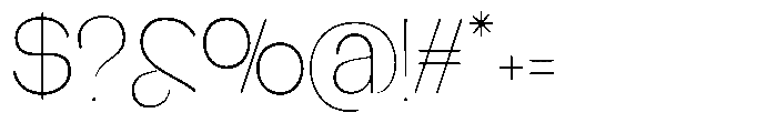 Glagent Stencil Extra Light Semi Conden Font OTHER CHARS