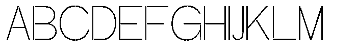 Glagent Stencil Extra Light Semi Conden Font UPPERCASE