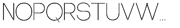 Glagent Stencil Extra Light Semi Conden Font UPPERCASE