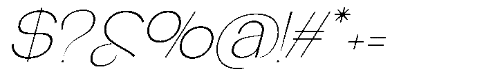 Glagent Stencil Extra Light Semi Exp Sl Font OTHER CHARS