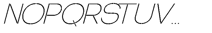 Glagent Stencil Extra Light Semi Exp Sl Font UPPERCASE