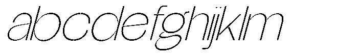 Glagent Stencil Extra Light Semi Exp Sl FONT