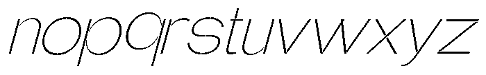 Glagent Stencil Extra Light Semi Exp Sl Font LOWERCASE