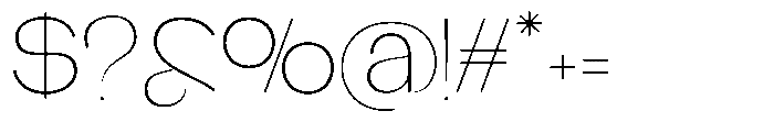 Glagent Stencil Extra Light Semi Exp Font OTHER CHARS