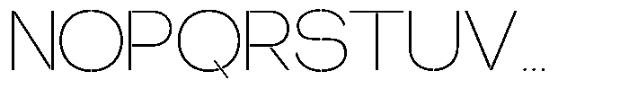 Glagent Stencil Extra Light Semi Exp Font UPPERCASE