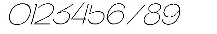 Glagent Stencil Extra Light Slanted Font OTHER CHARS