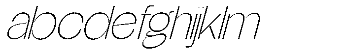 Glagent Stencil Extra Light Slanted FONT