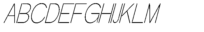 Glagent Stencil Extra Light Ultra Cond Sl Font UPPERCASE