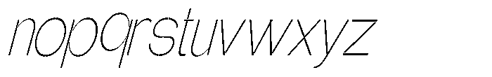 Glagent Stencil Extra Light Ultra Cond Sl Font LOWERCASE