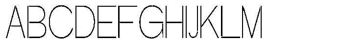 Glagent Stencil Extra Light Ultra Cond Font UPPERCASE