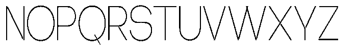 Glagent Stencil Extra Light Ultra Cond Font UPPERCASE