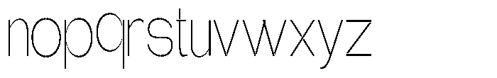 Glagent Stencil Extra Light Ultra Cond Font LOWERCASE
