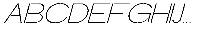 Glagent Stencil Extra Light Ultra Exp Sl Font UPPERCASE