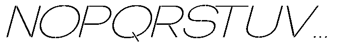 Glagent Stencil Extra Light Ultra Exp Sl Font UPPERCASE