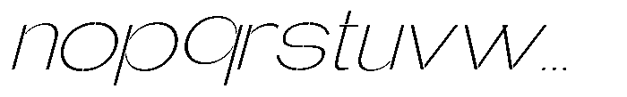 Glagent Stencil Extra Light Ultra Exp Sl Font LOWERCASE