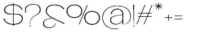 Glagent Stencil Extra Light Ultra Exp Font OTHER CHARS