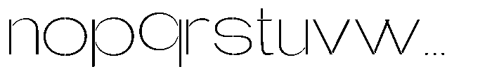 Glagent Stencil Extra Light Ultra Exp Font LOWERCASE