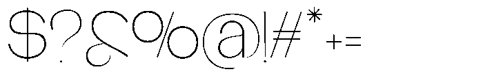 Glagent Stencil Extra Light Font OTHER CHARS