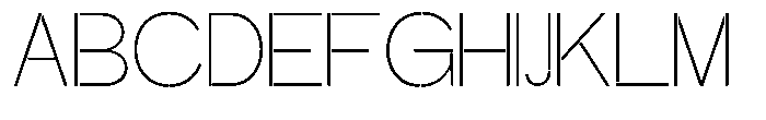 Glagent Stencil Extra Light Font UPPERCASE
