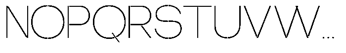 Glagent Stencil Extra Light Font UPPERCASE