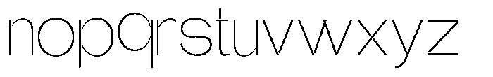 Glagent Stencil Extra Light Font LOWERCASE