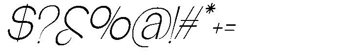 Glagent Stencil Light Condensed Slanted Font OTHER CHARS