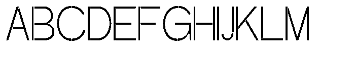 Glagent Stencil Light Condensed Font UPPERCASE