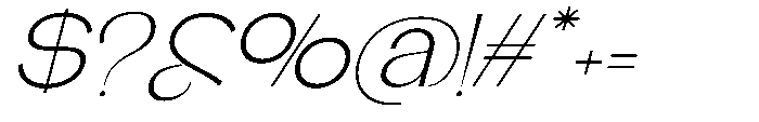 Glagent Stencil Light Expanded Slanted Font OTHER CHARS