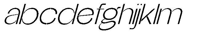 Glagent Stencil Light Expanded Slanted FONT