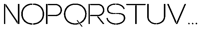 Glagent Stencil Light Expanded Font UPPERCASE