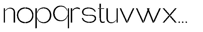 Glagent Stencil Light Expanded Font LOWERCASE