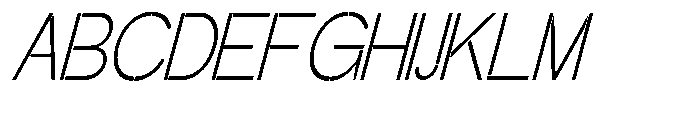 Glagent Stencil Light Extra Cond Sl Font UPPERCASE