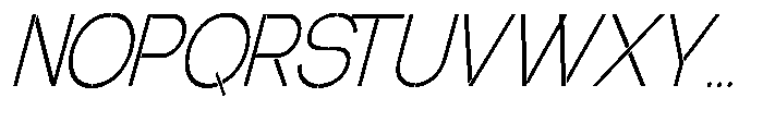 Glagent Stencil Light Extra Cond Sl Font UPPERCASE