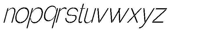 Glagent Stencil Light Extra Cond Sl Font LOWERCASE