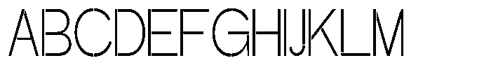 Glagent Stencil Light Extra Condensed Font UPPERCASE