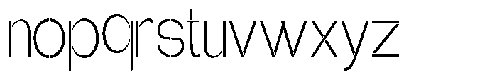 Glagent Stencil Light Extra Condensed Font LOWERCASE