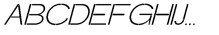 Glagent Stencil Light Extra Expanded Sl Font UPPERCASE
