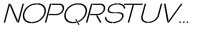 Glagent Stencil Light Extra Expanded Sl Font UPPERCASE