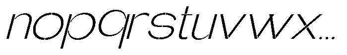 Glagent Stencil Light Extra Expanded Sl Font LOWERCASE