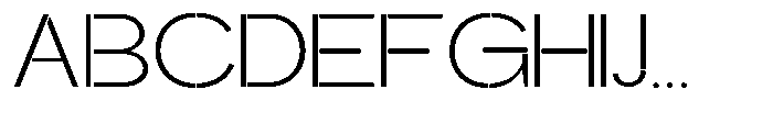 Glagent Stencil Light Extra Expanded Font UPPERCASE