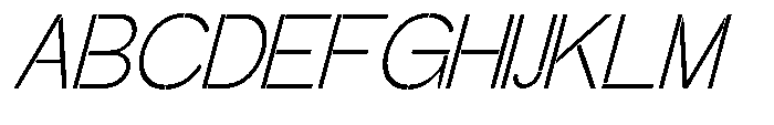 Glagent Stencil Light Semi Conden Sl Font UPPERCASE