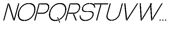 Glagent Stencil Light Semi Conden Sl Font UPPERCASE