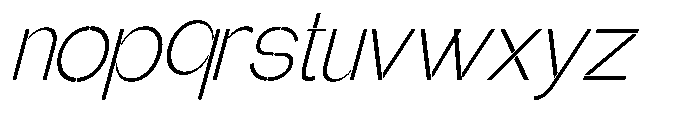 Glagent Stencil Light Semi Conden Sl Font LOWERCASE