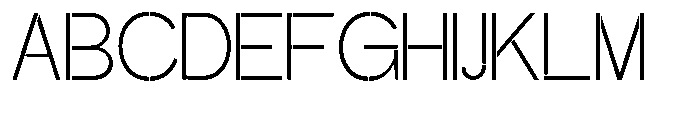 Glagent Stencil Light Semi Condensed Font UPPERCASE
