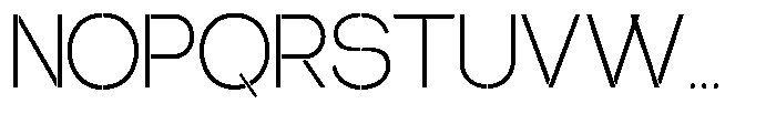 Glagent Stencil Light Semi Condensed Font UPPERCASE