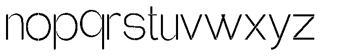 Glagent Stencil Light Semi Condensed Font LOWERCASE