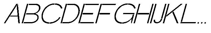 Glagent Stencil Light Semi Expanded Sl Font UPPERCASE