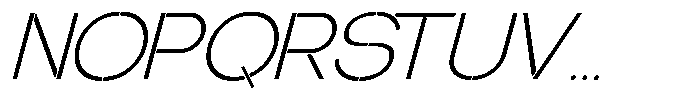 Glagent Stencil Light Semi Expanded Sl Font UPPERCASE