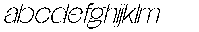 Glagent Stencil Light Semi Expanded Sl FONT